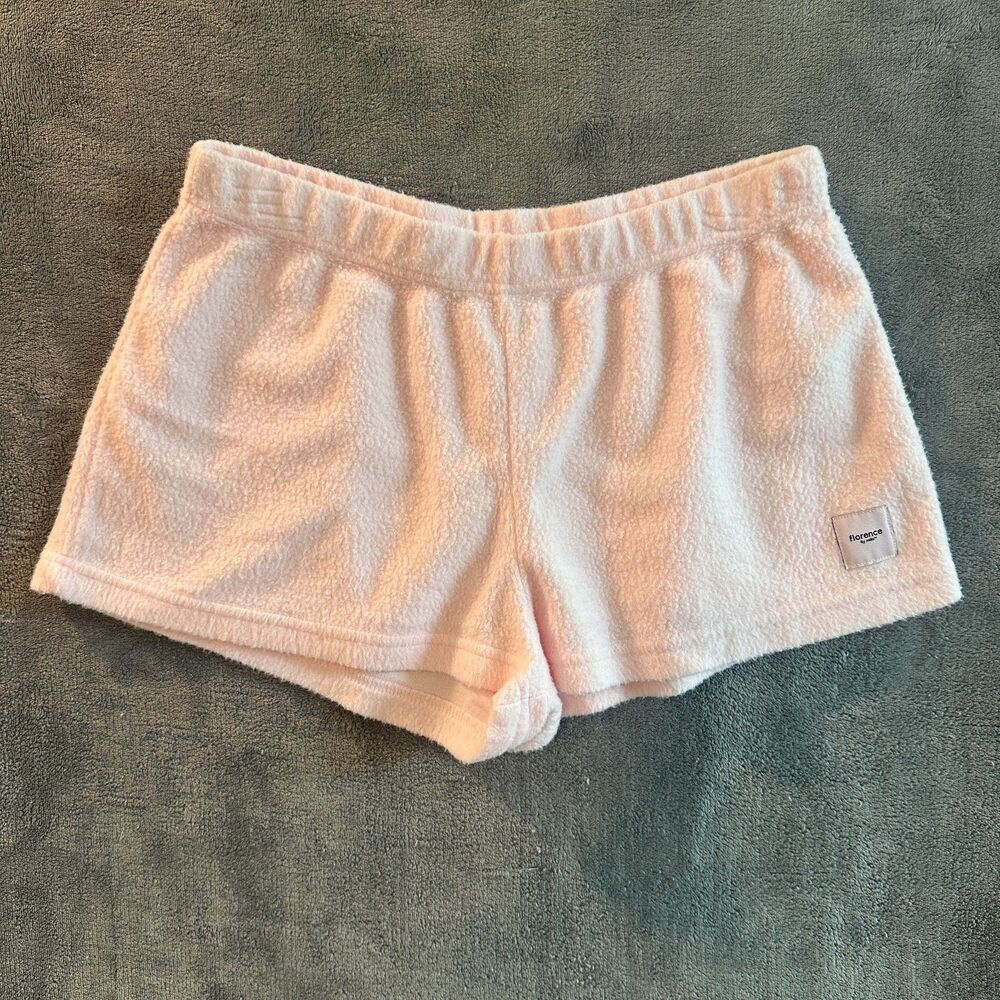 NWT Florence by Mills Pink Fuzzy Fleece Lounge Shorts Size Medium